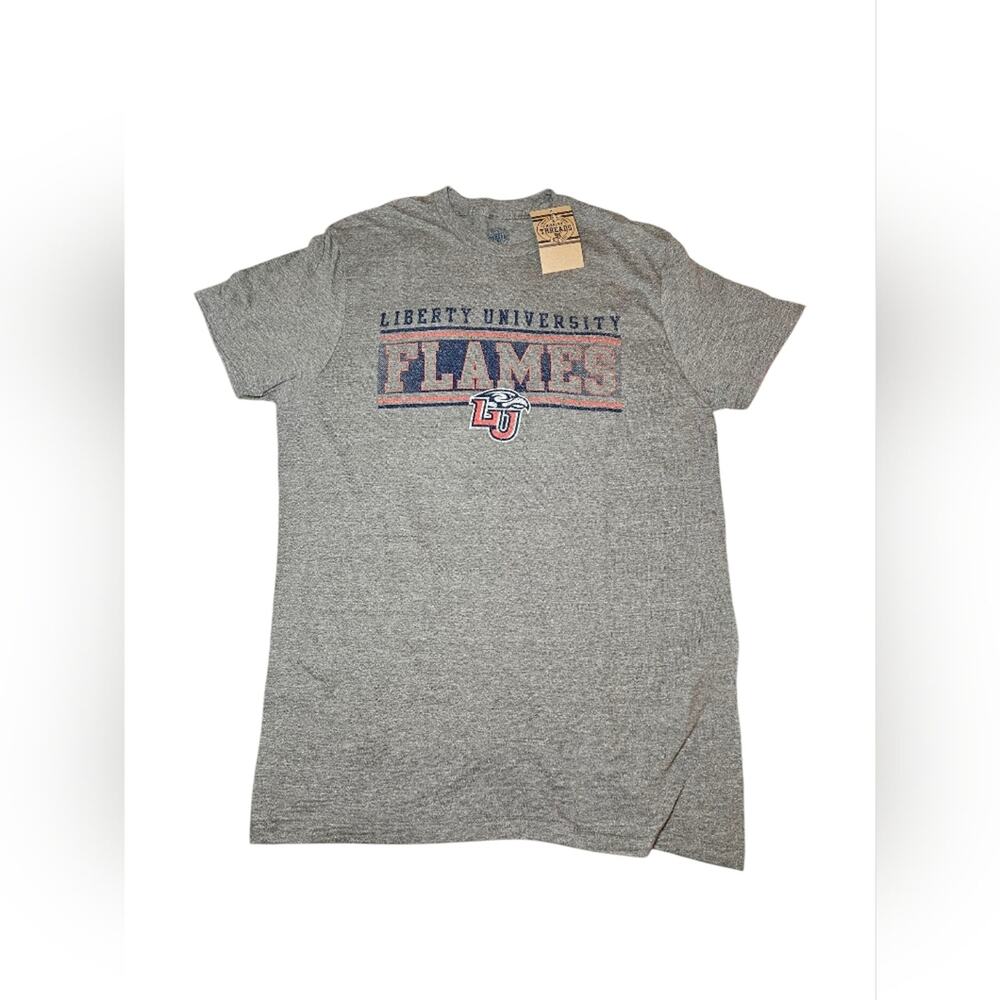 NWT Mens Large Liberty University Rivalry Threads Heather Gray Short Sleeve Tee